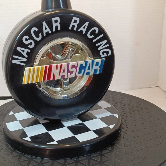 VINTAGE 1998 NASCAR Racing Lamp Tire Desk Lamp, and NASCAR Mug. No Lamp Shade - Picture 12 of 16